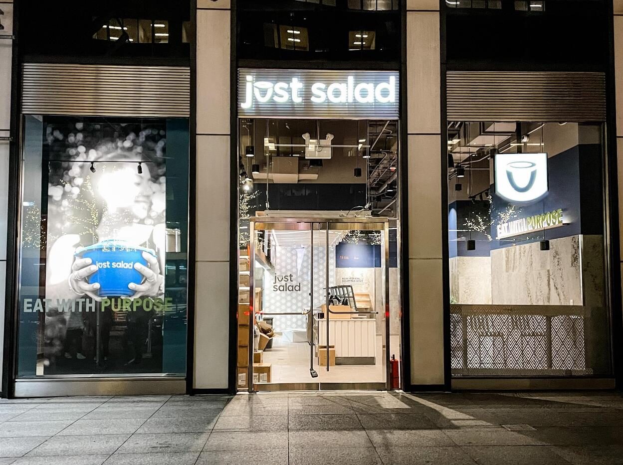Just Salad — Urban-format storefront graphics & larger-than-life displays